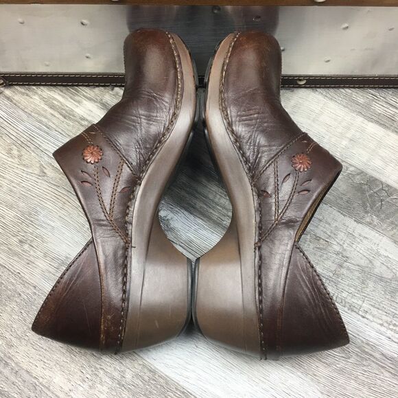 Dansko Brown Leather Clogs Size 40/10 - Picture 4 of 8